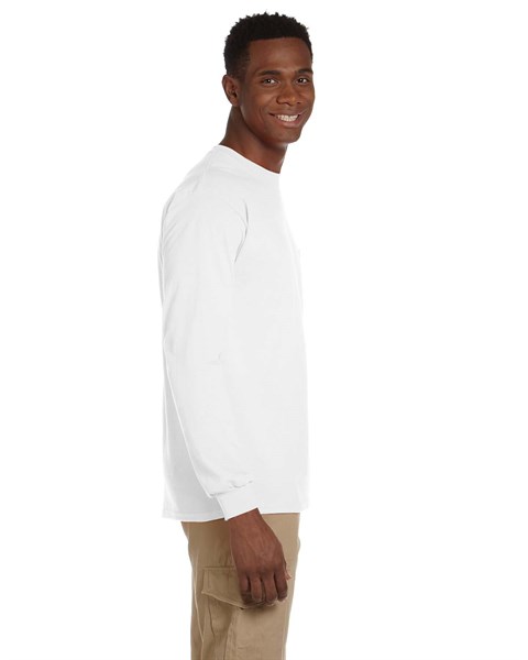 Gildan 2410 Ultra Cotton Long Sleeve T Shirt With A Pocket 9412