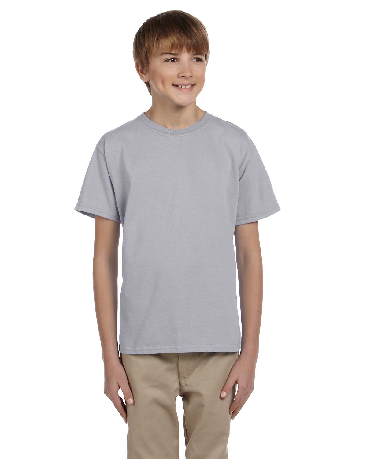 Gildan Youth Lightweight 100% Cotton T-Shirt | Heliconia Large Wholesale Blank T-Shirt G500B