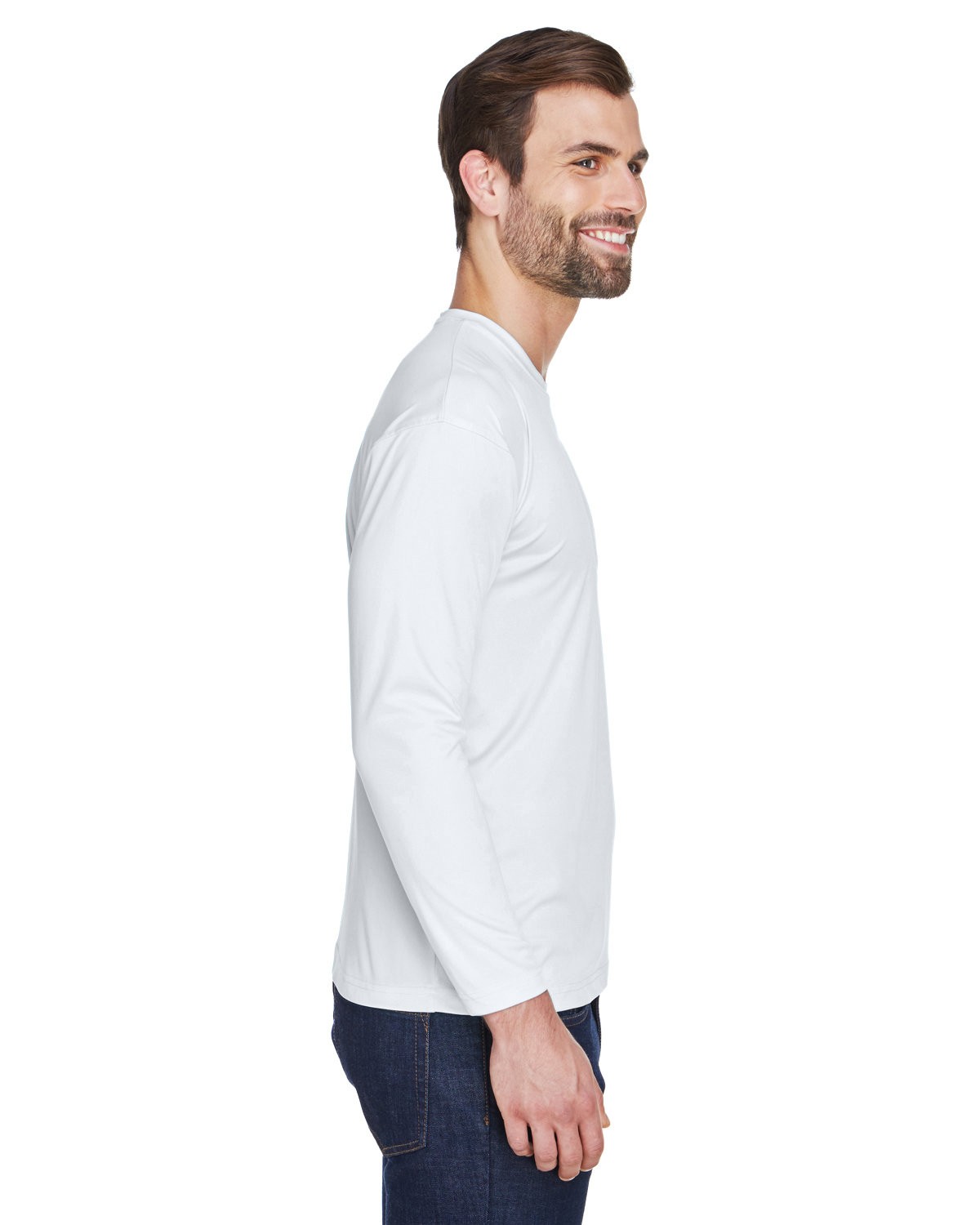 UltraClub 8422 Adult Cool & Dry Sport Long-Sleeve Performance Interlock ...