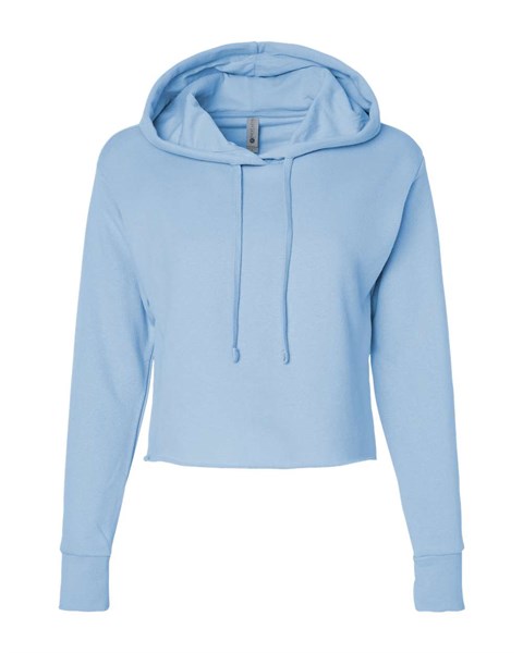 Next Level 9384 Women's Laguna Sueded Raw Edge Crop Hoodie