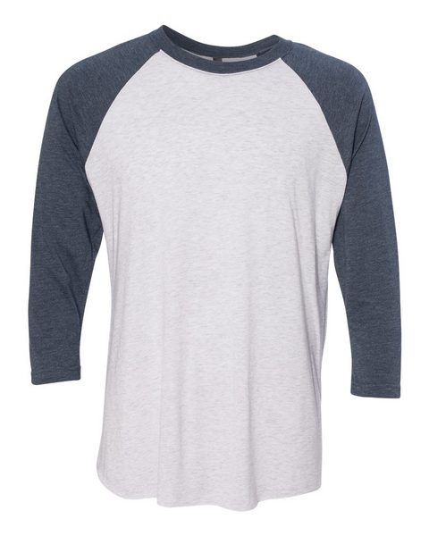 Next Level 6051 Unisex Tri-Blend Three-Quarter Sleeve Baseball Raglan Tee