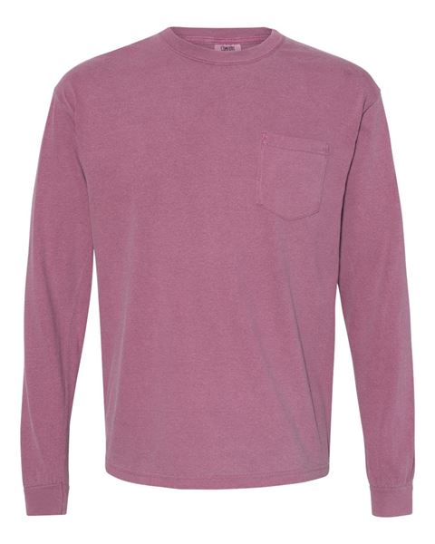 Comfort Colors 4410 - Garment-Dyed Heavyweight Long Sleeve Pocket T-Shirt