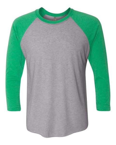 Next Level 6051 Unisex Tri-Blend Three-Quarter Sleeve Baseball Raglan Tee