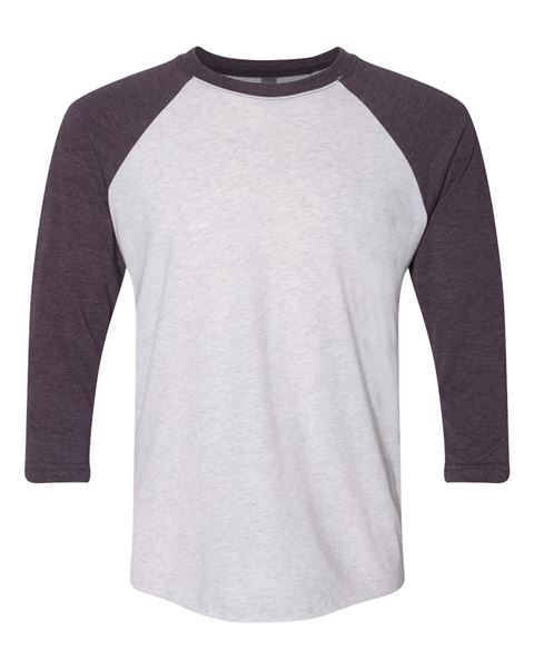 Next Level 6051 Unisex Tri-Blend Three-Quarter Sleeve Baseball Raglan Tee