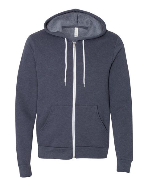 Bella + Canvas 3739 Unisex Full-Zip Hooded Sweatshirt