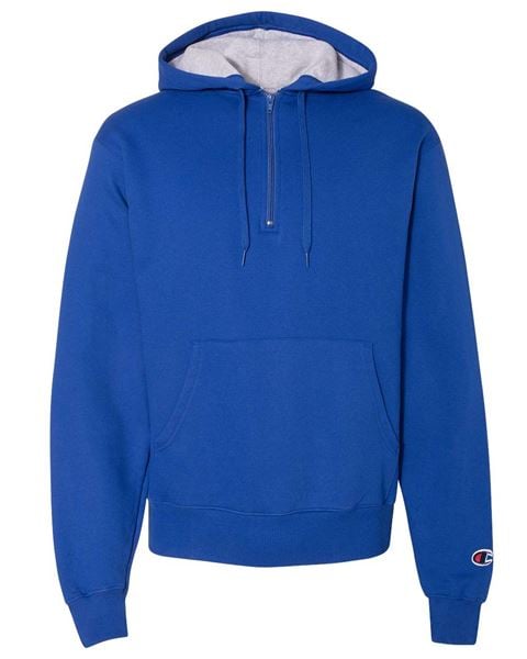 Champion S185 Cotton Max Hooded Quarter-Zip Sweatshirt