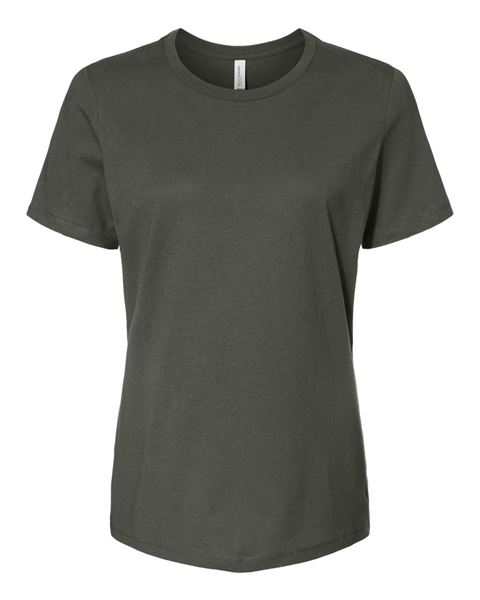 Bella + Canvas B6400 Ladies' Relaxed Jersey Short-Sleeve T-Shirt - Military Green - S