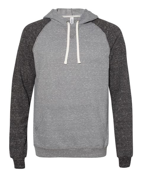 Jerzees 90MR Snow Heather French Terry Pullover Hood Sweatshirt - Charcoal/  Black Ink - XL