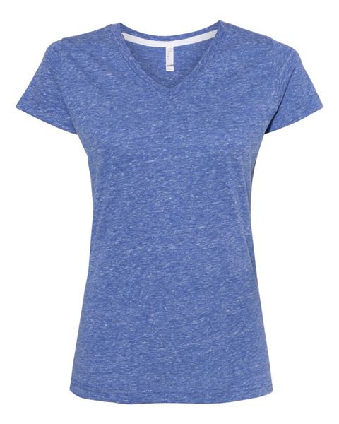 LAT 3591 Women's Harborside Mélange V-Neck T-Shirt