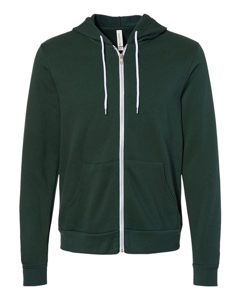 Bella + Canvas 3739 Unisex Full-Zip Hooded Sweatshirt