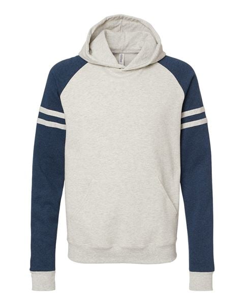 JERZEES 97CR Nublend® Varsity Colorblocked Raglan Hooded Sweatshirt